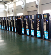 Electronic Locker Cell Phone Charging Station With 19" Network Advertising Player