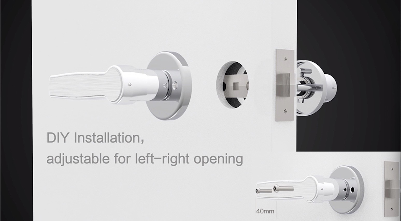 Security Fingerprint Scanner Smart Pin Key Keyless Door Handle Locks