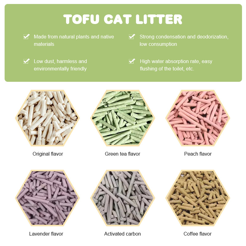 Tofu Flush Kitty Litter Down Toilet Odor Control Cat Litter Sand