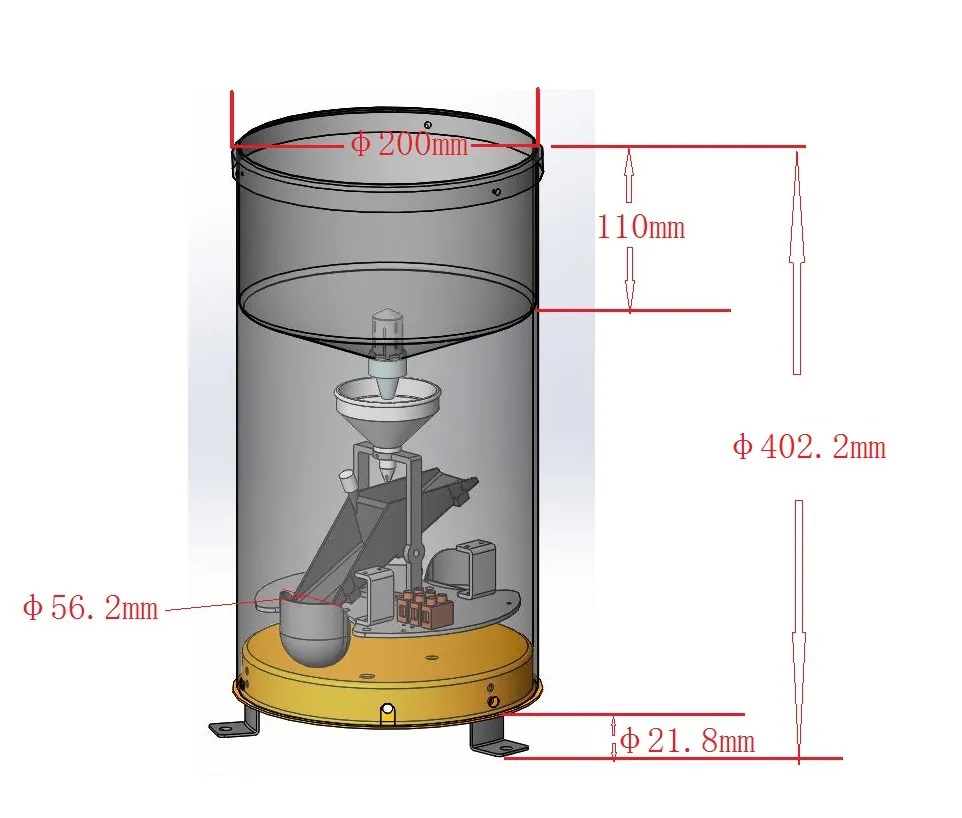 Temperature Resistant Rain Gauge WS-601SS2 Tipping Bucket Sensor for Climate Research