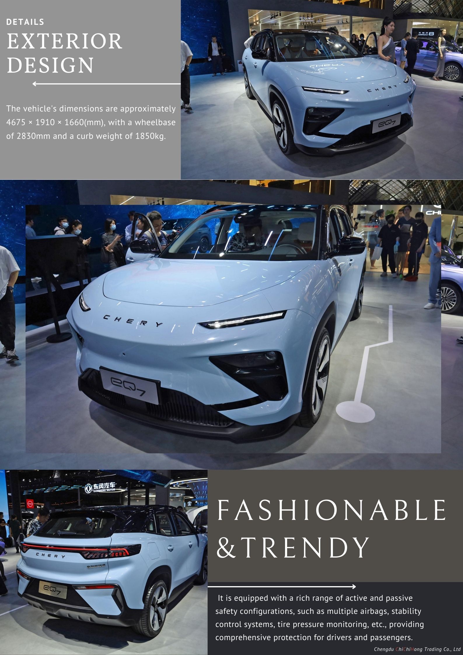 Chery EQ7 2023 512km 412km Air Pro Max Ultra Electric Vintage Classic Car Chinese EV Cars