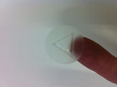25mm Diameter Triangle Shrink Sleeve Labels Transparent Stickers / Tactile Warning Labels