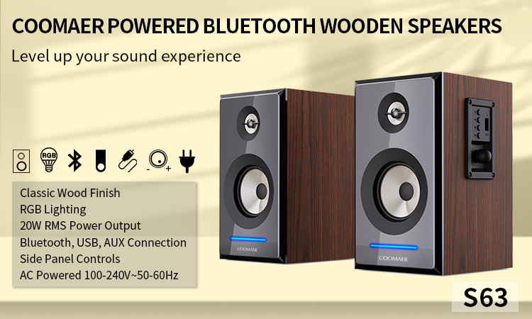 Aux Input Hifi Bookshelf Speakers 3 Inch Bookshelf Speakers For Rich Bass