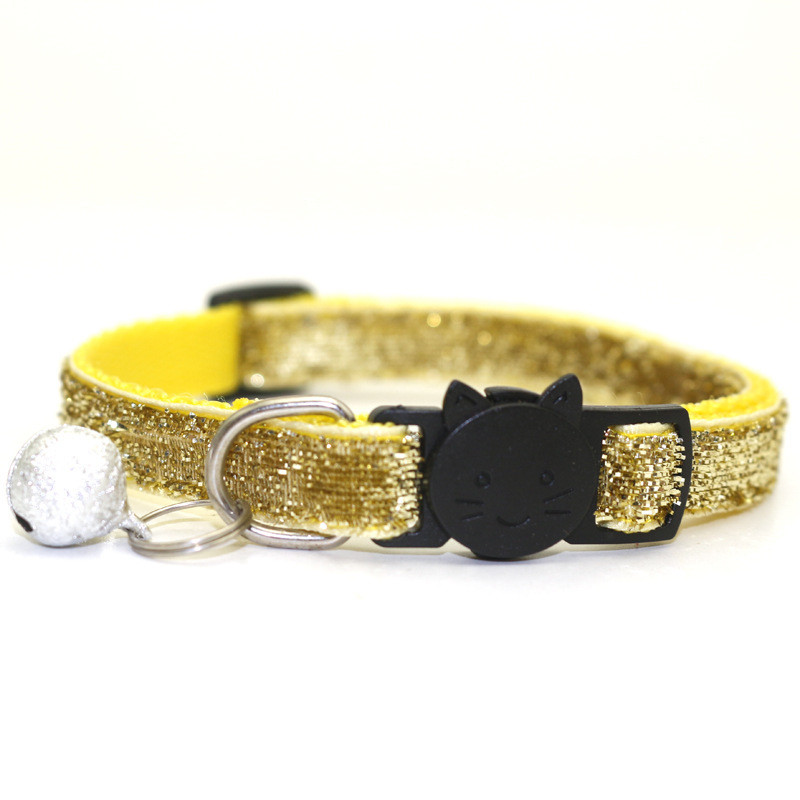 Safety Buckle Cat Pet Training Collars Soft Velvet With Bell