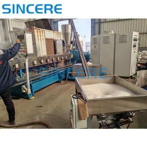 PP PE PA ABS PMMA Plastic Pelletizing Line 500-1000kg/H Capacity With Parallel