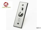 N.O / COM Contacts Slim Press To Exit Switch , Round Corner Stainless Steel Push