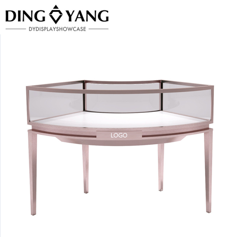 Custom Metal Glass Jewelry Showcase Counter Combination Of Practicality And Beauty