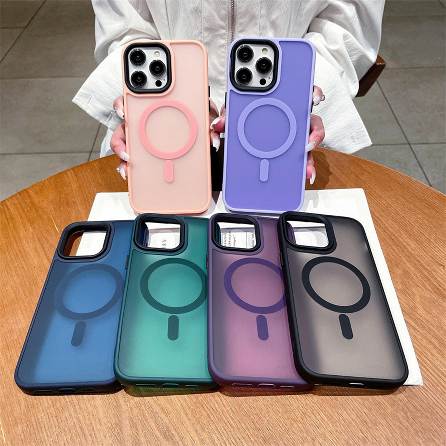 Anti Fingerprint Magnet Phone Case Compatible Magsafe 12FT Drop Protection