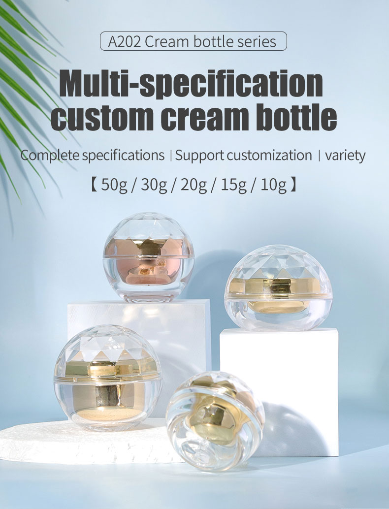 Luxury Facial Cream Jar 15g 20g 30g 50g Plastic Cosmetic Jars for Skincare Serum