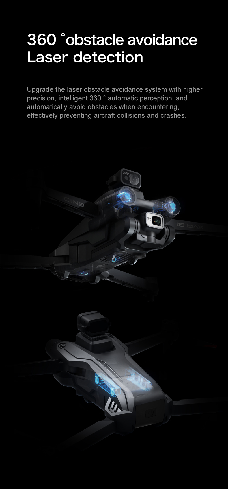 Remote Control I8 Max Drone 25 Minutes Flight Time 1.5km Range Dual Camera GPS and Smart Return for Beginner Drones