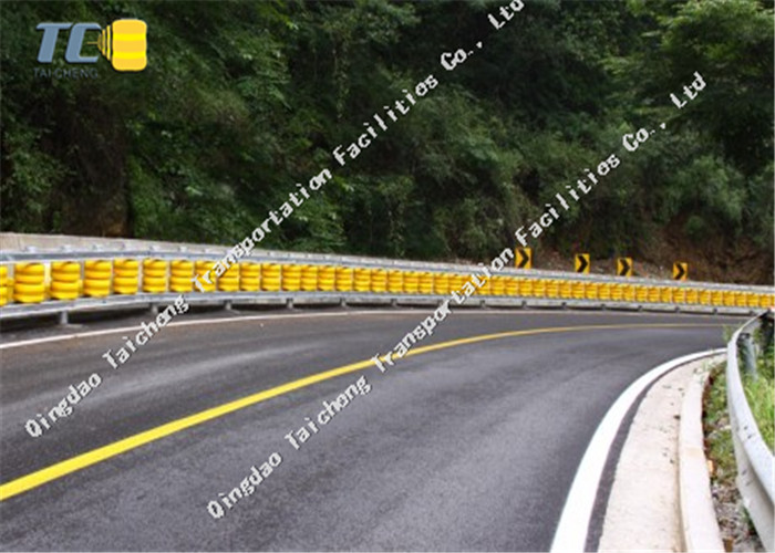 Anti Rust Roller Crash Barriers W Beam Guardrail For Bucket / Accident Car