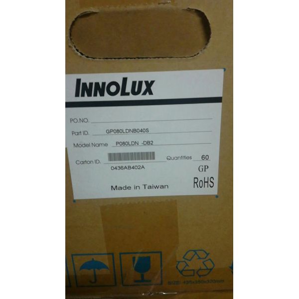 Quality Notebook PC Industrial LCD Display Innolux 8" 1200*1920 Pixels P080LDN-DB2 300CD/M2 40 Pin for sale