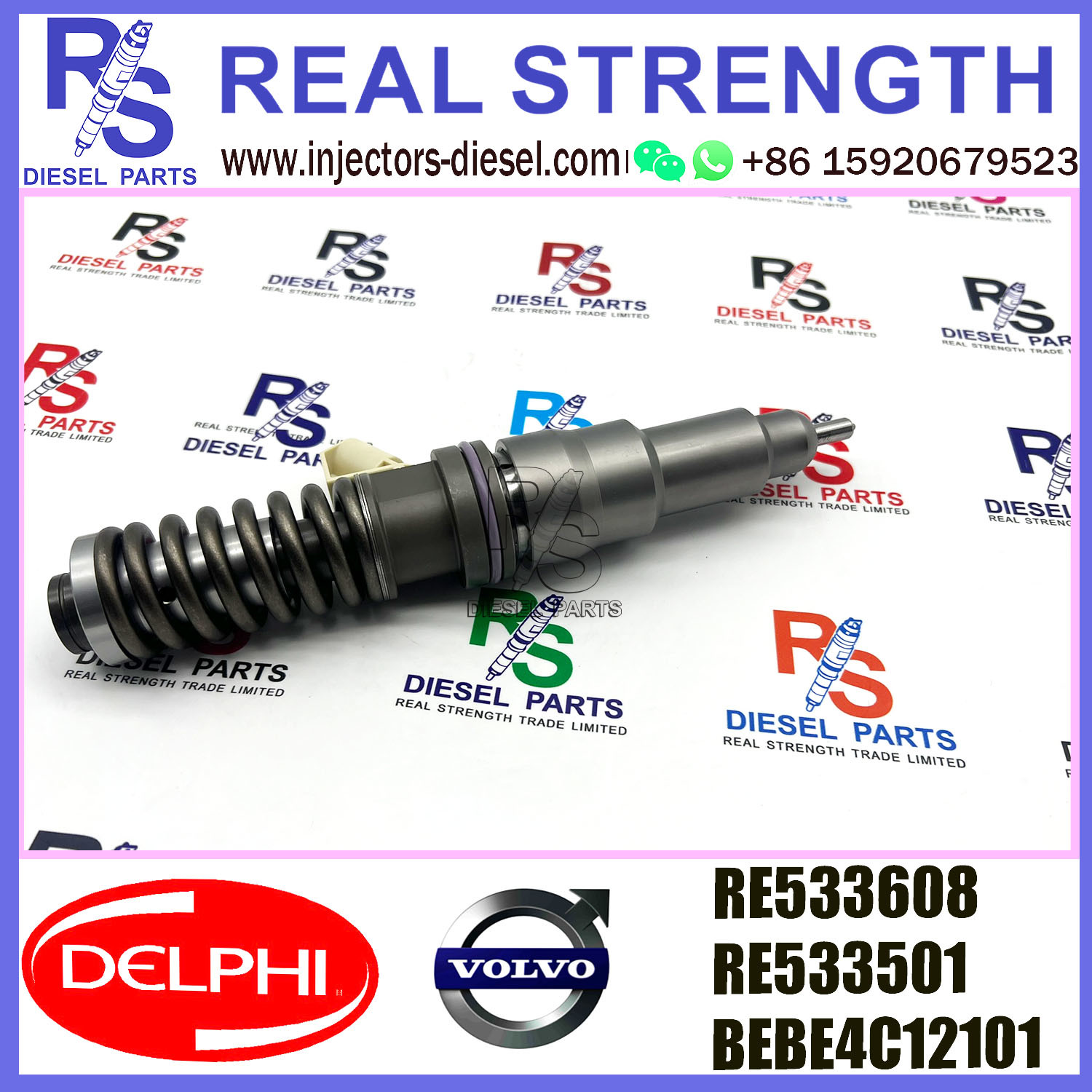 DELPHI Fuel Injectors 2 Pin RE533608 RE533501 BEBE4C012101 E1