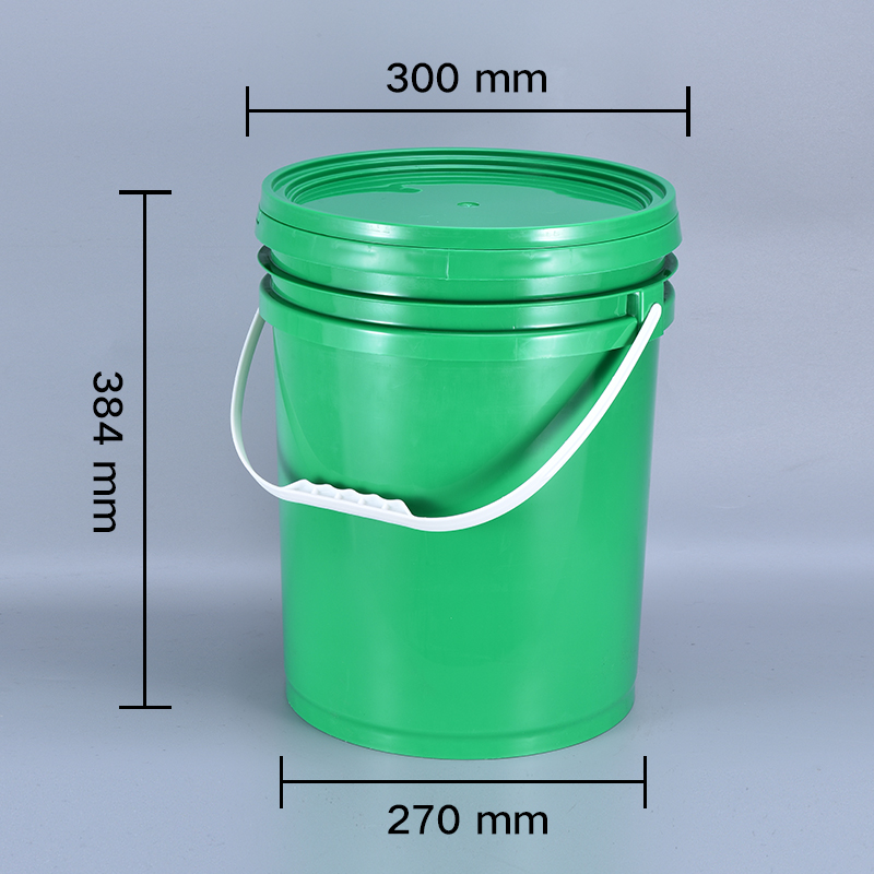 Food Grade 20L Plastic Bucket with White Plastic Handle and Sealed Lid