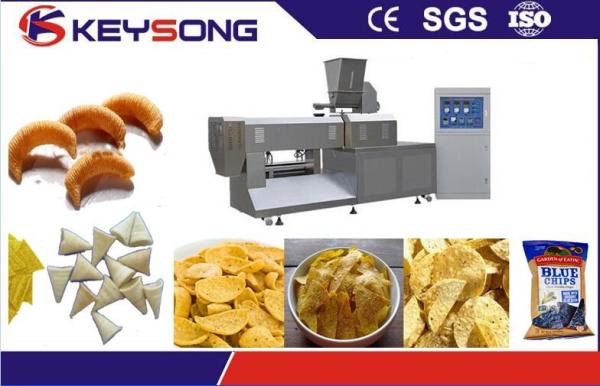 Rice Flour Puff Snacks Making Machine / Potato Chips Production Line Full