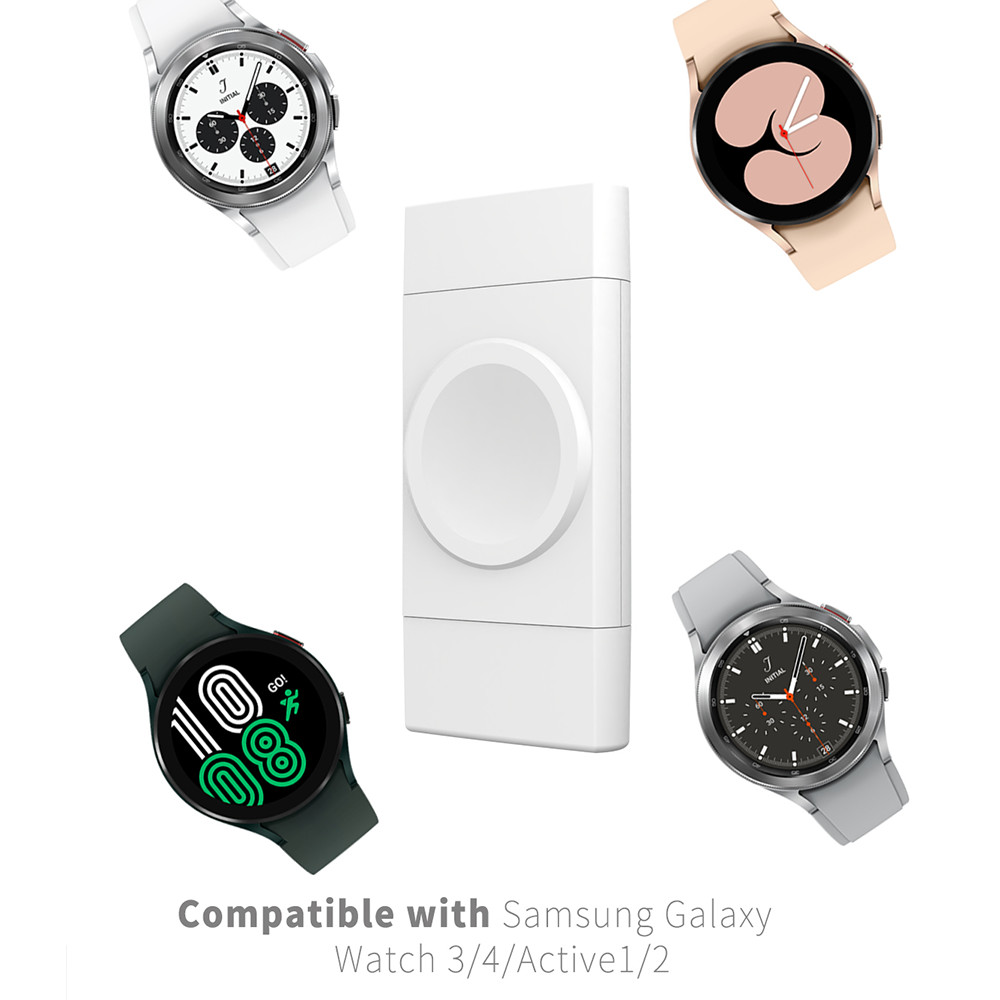Mini Size Dual Interface Samsung Apple Watch Charger USB A & USB C Wireless Watch Charger