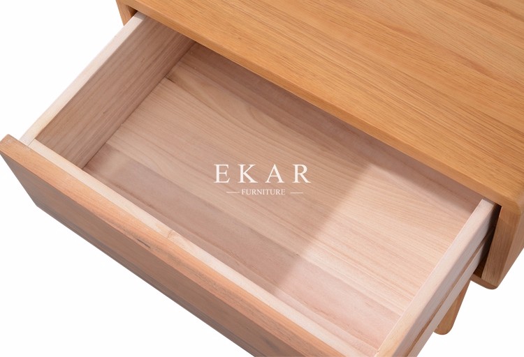 European Bedroom Furniture 4 Legs Wooden Bedside Night Stand Tables