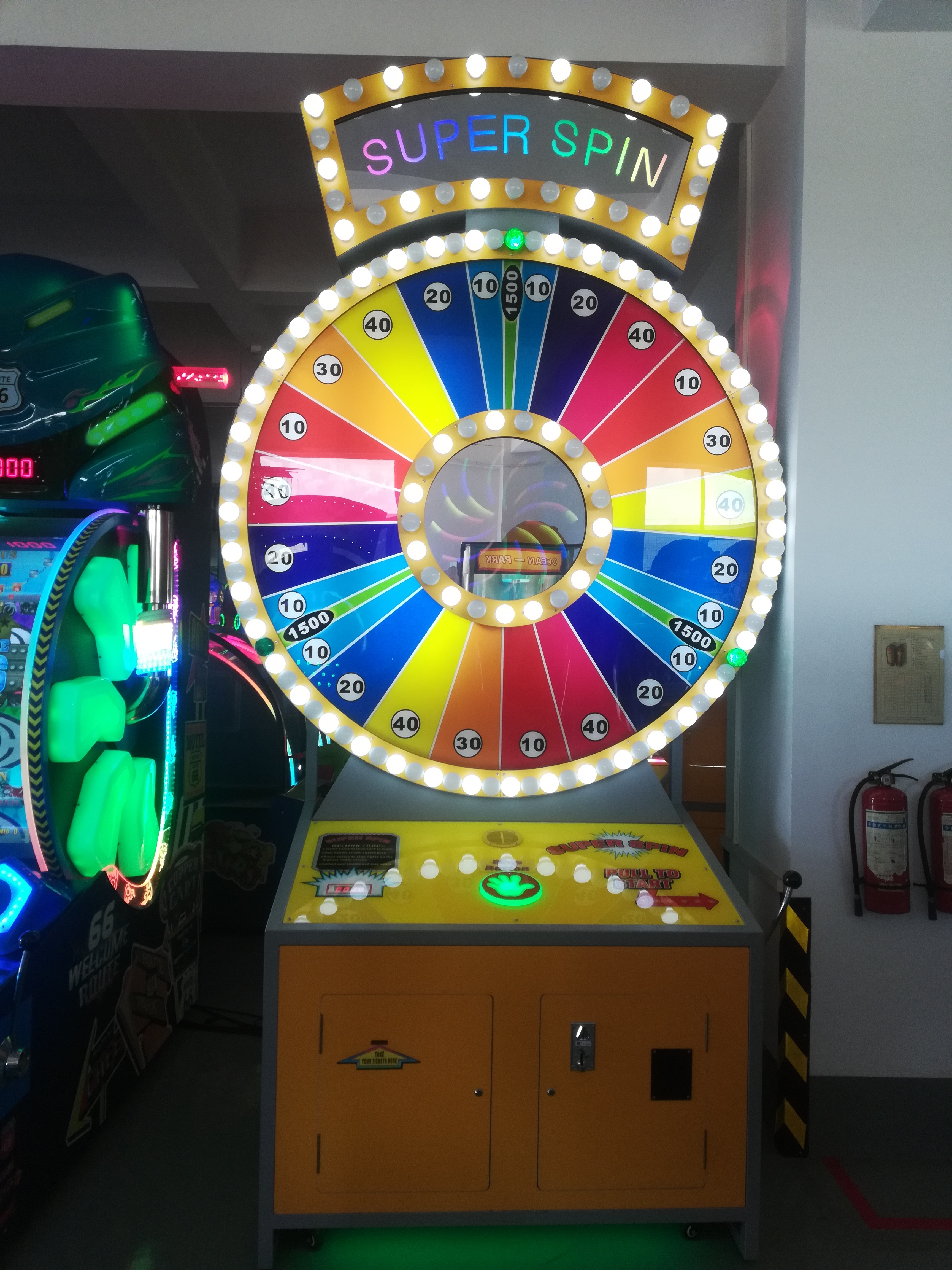Popular promotional indoor entertainment super spin win redemption ticket carnival lottery arcade game center machines