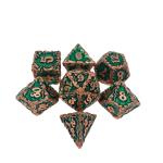 Red Tree Vine Metal Multi -Face Dice Collection Desktop Game Dnd&Rpg&Coc