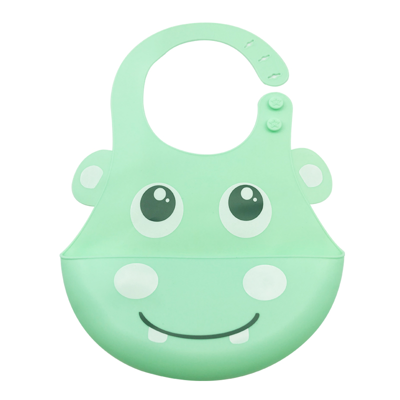 Cute Cartoon Cow Waterproof Food Grade Silicone Baby Bib