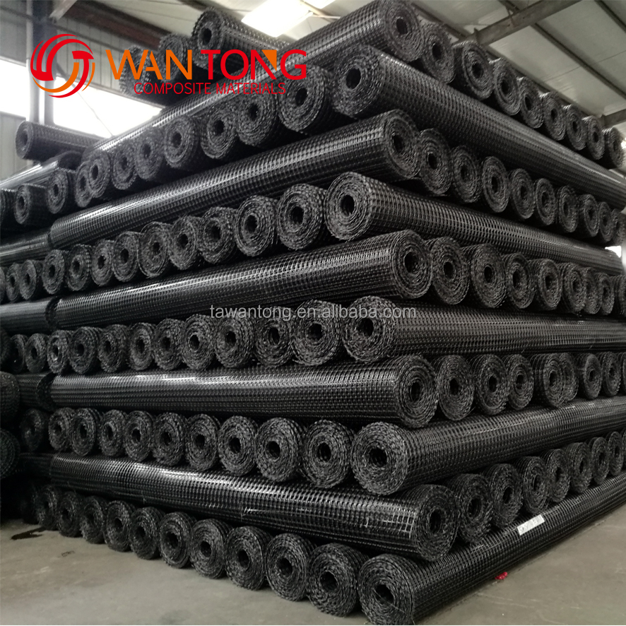 Plastic Mesh Grid Polypropylene Biaxial Geogrid for Road Soil Stabilizer Width 1-6m Length 50-100m
