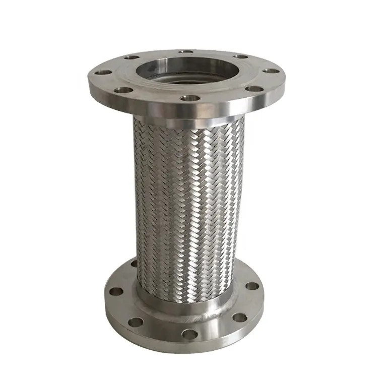 High Temperature Resistant Stainless Steel Braided Flex Hose Flange Metal Braided Hose Fittings