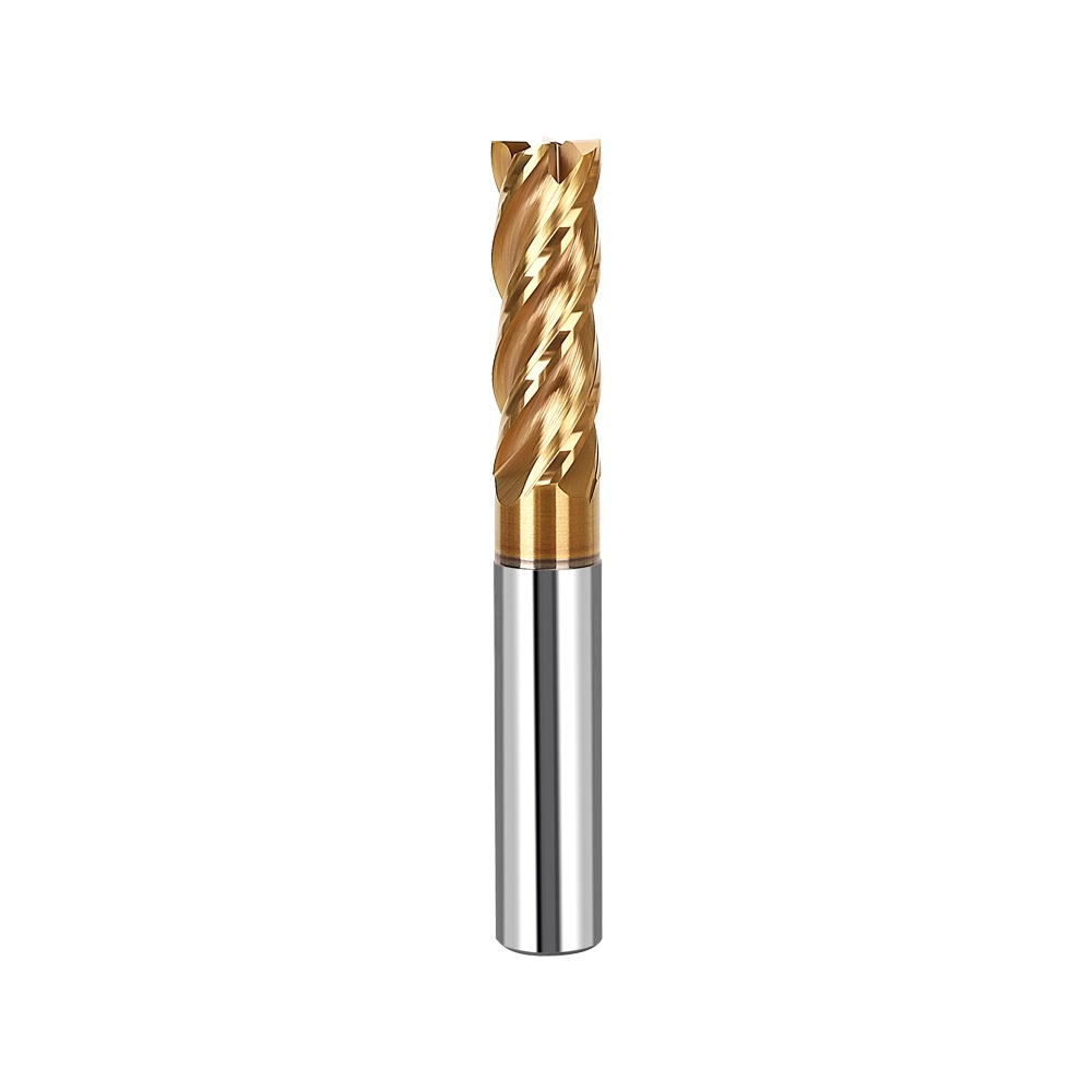 Tungsten Carbide 38 Degree Spiral Angle 4 Flute Flat Endmills for Steel