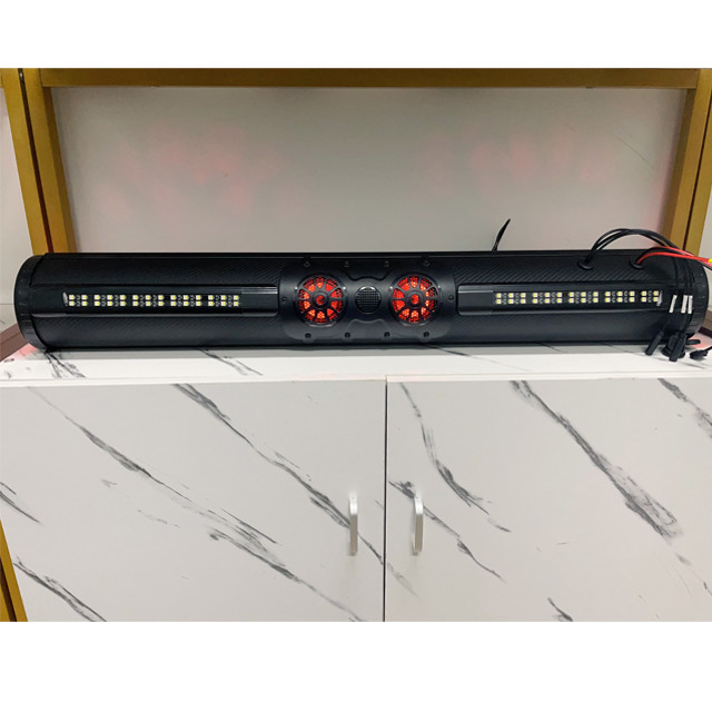 Outdoor Amplified ATV UTV Golf Cart BT Connector 8 Speaker Soundbar Waterproof With LED Lighting 500 Watts
