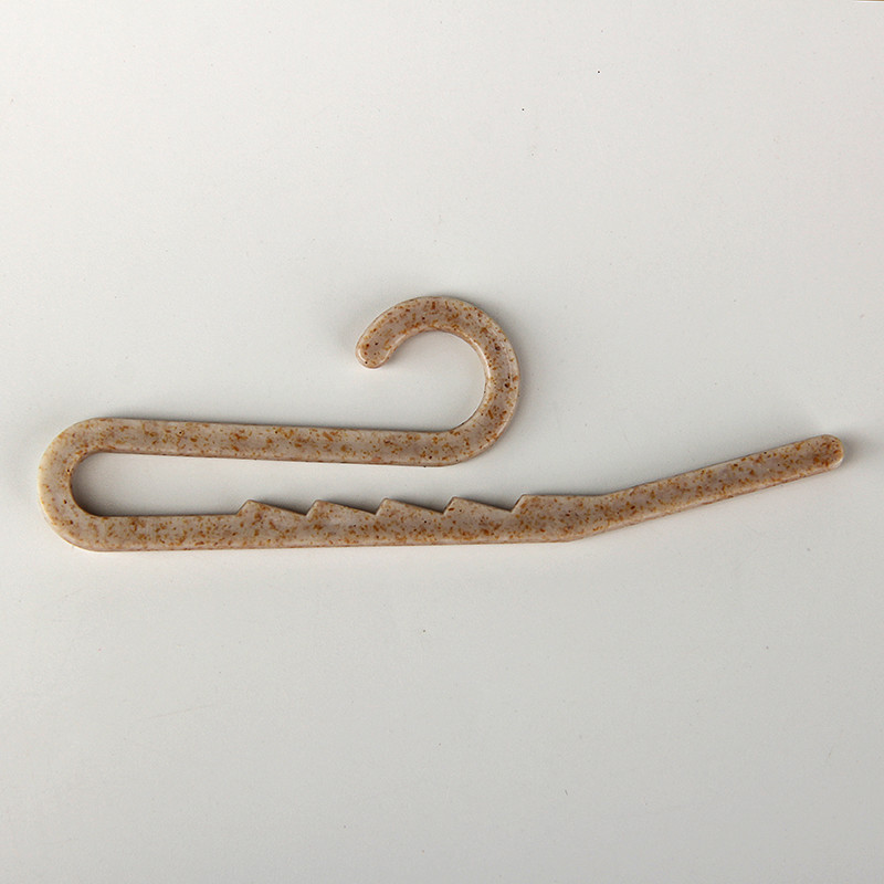 Natural Color Biodegradable Single Plastic Sock Hooks 2mm Thick