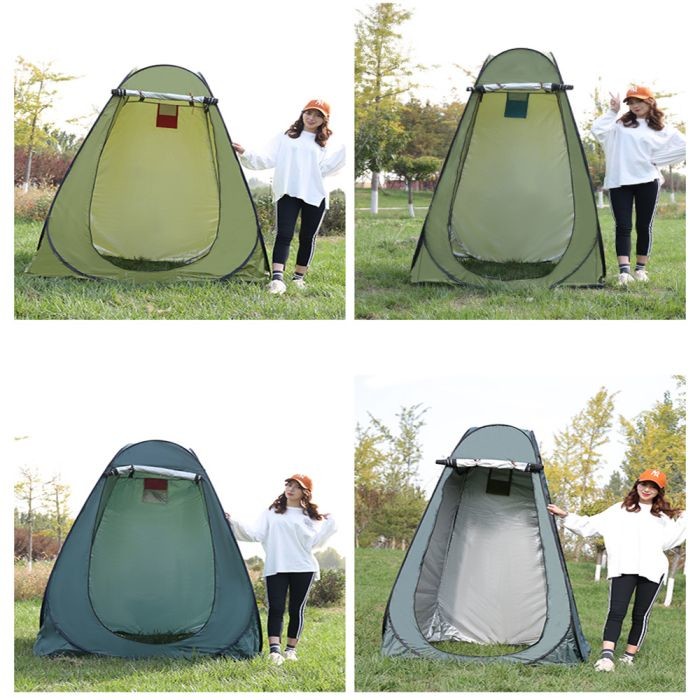 Thick Silver Coated Pop Up Shower Tents For Camping