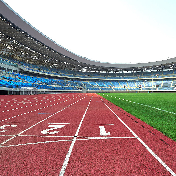 400m Standard Eco Sports Flooring Synthetic Full PU Rubber Athletic Running Track