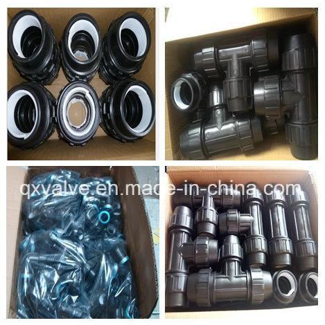 China Factory Plastic PVC Double Union Irrigation Ball Valve PP Valve for Middle East and Africa