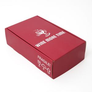  Pantone Color Corrugated Paper Mailer Wine Shipping Box Manufactures