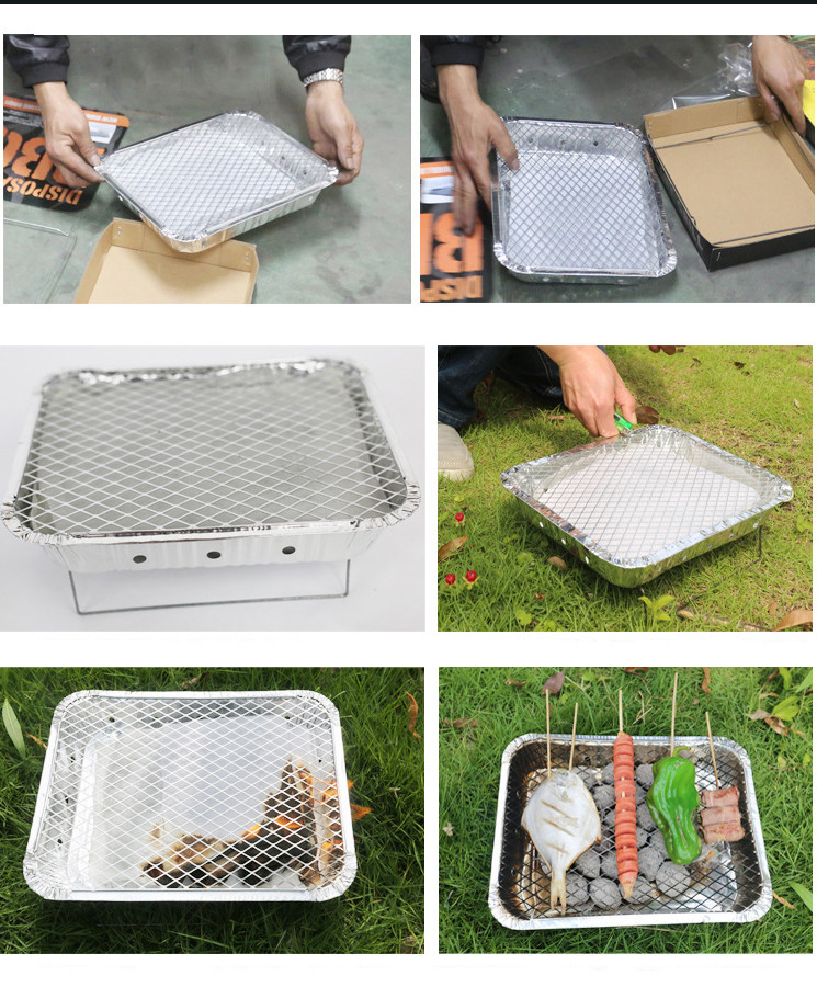 Disposable Coal Grill 48x31x6cm Instant Mini Charcoal BBQ Grill