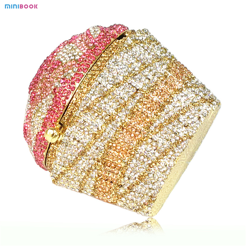 Handmade Crystal Clutch Stone Evening Bags and Clutches for Wedding Gold Blind Diamond