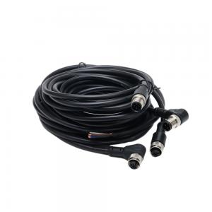 China Straight Single Ended Pigtail Waterproof Cable Assemblies With 1M BK PVC Jacket 4C×AWG22 on sale