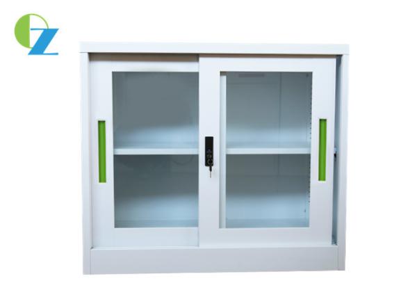 Short Glass Sliding Door Cupboard Office Furniture H900*W900*D400(MM) KD