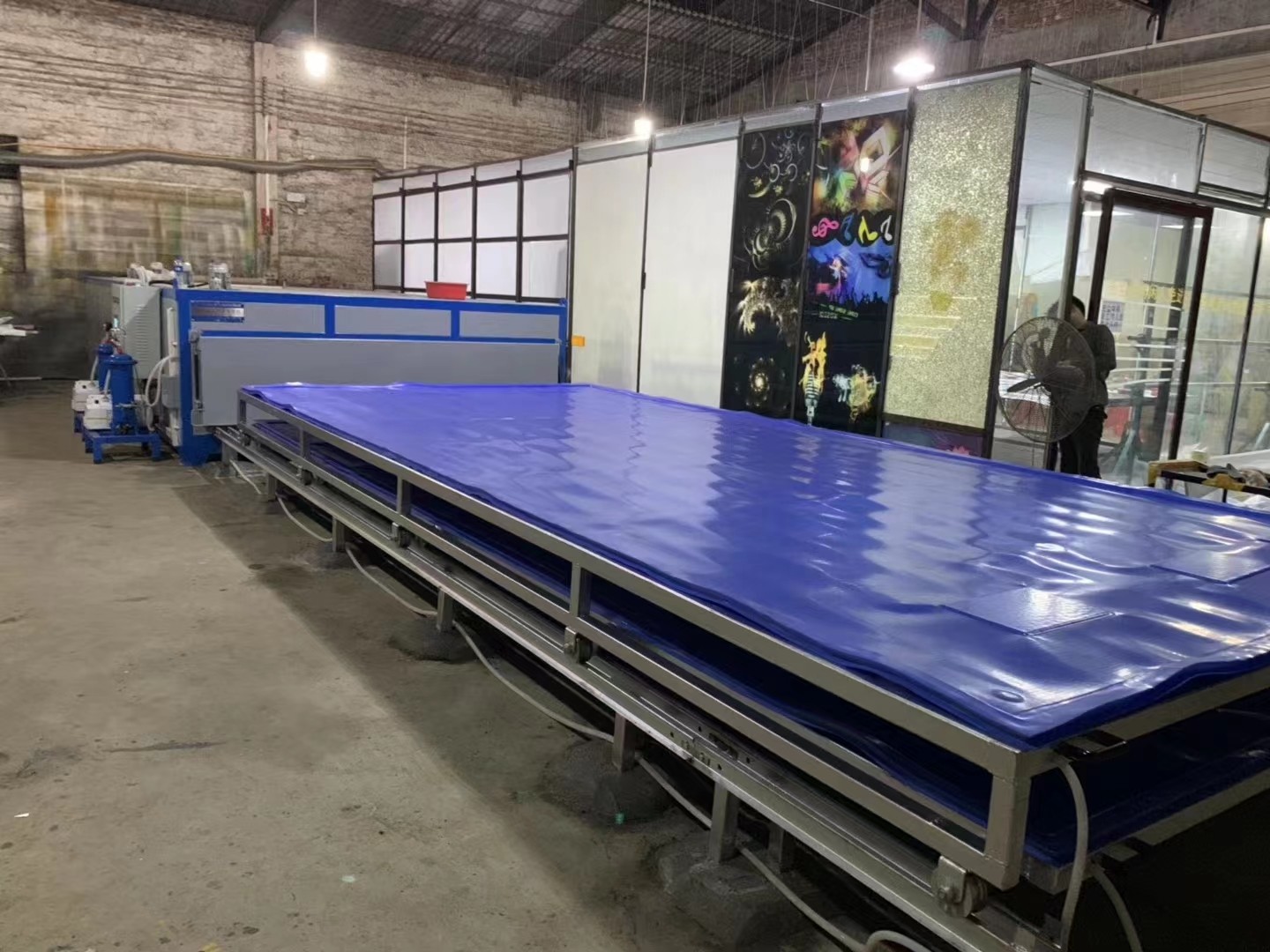 Enamel Flat Decorative Tempered Art Glass 12mm Thickness For Building Wall