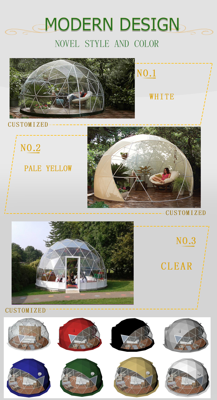 The PVC canvas transparent Weatherproof Cover Garden Igloo Greenhouse 360 Dome tent