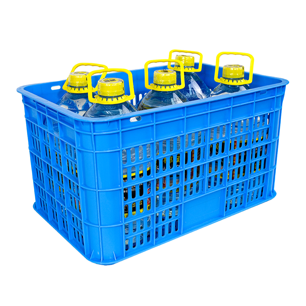 Customized Color Multi-Function Stacking Mesh Plastic Basket for Vented Transport