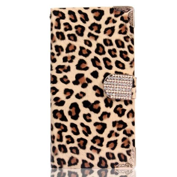 PU Leather Noble Luxury Leopard Wallet Stand Cell Phone Case Cover for iPhone 7