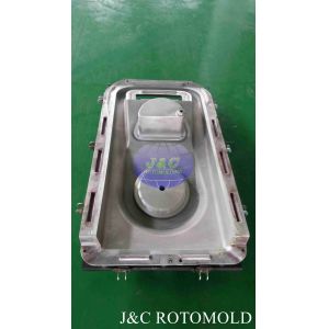 China Sandblasted Surface Treatment Aluminum Rotational Molds For Scrubber LLDPE Shell on sale
