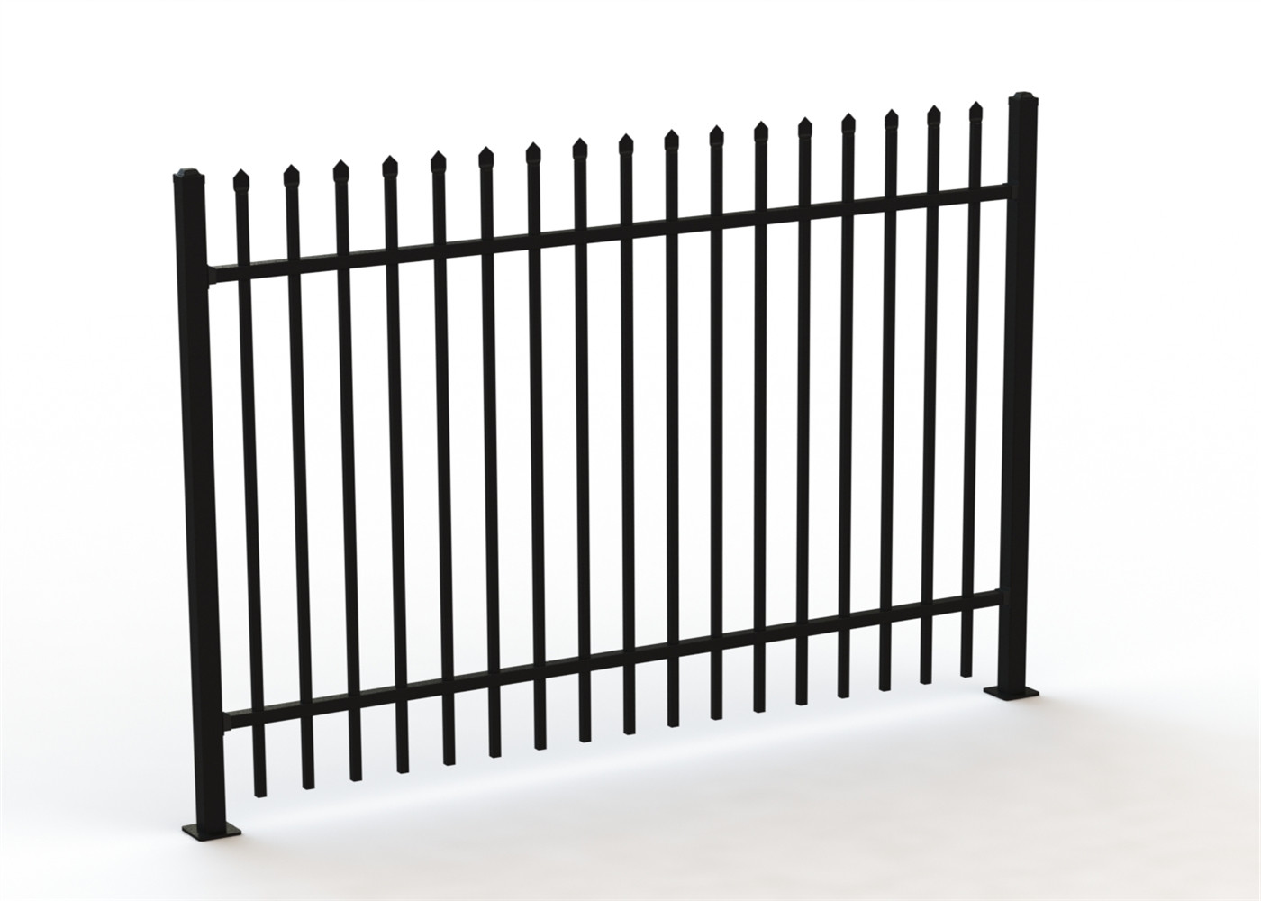 1500mm High X 2400mm Wide 2 Horizontal Rails 40X40X2.0 16 upright picket 25X25X1.6 2