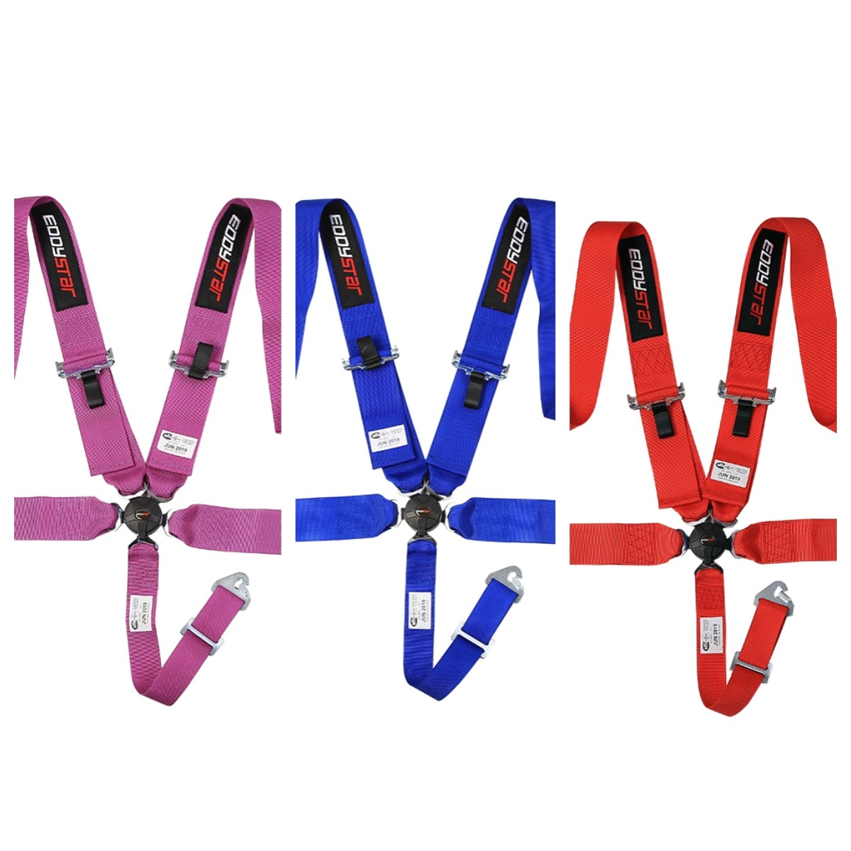 EDDY Purple 5 Point Racing Seat Belt Harness SFI Certificate For Race Car
