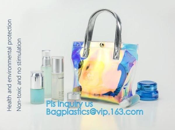 Tote Bags for Shoulder Clear Purse PVC Transparent Handbags, laser pvc shopping