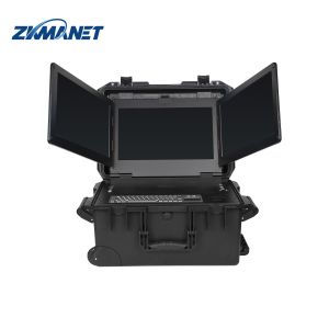 ZKMANET2971 Portable 3 Screen Command Computer for On-Site Command with MESH