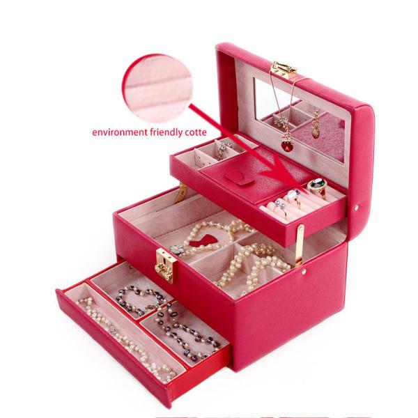 Luxury Velvet Leather Travel Jewellery Box , Fine Personalized Travel Jewelry