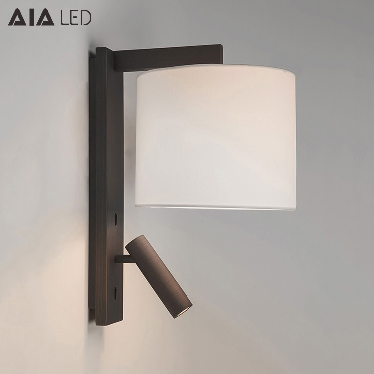 Recessed mounted E27 holder flexible wall light & Interior led bedside wall lamp reading wall light for luxury hotel