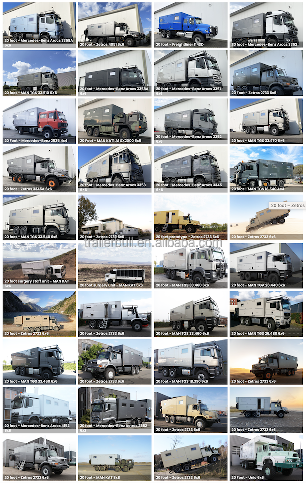 Temperature-Resistant 20ft Customizable Expedition Truck Camper Motorhome Box for RV