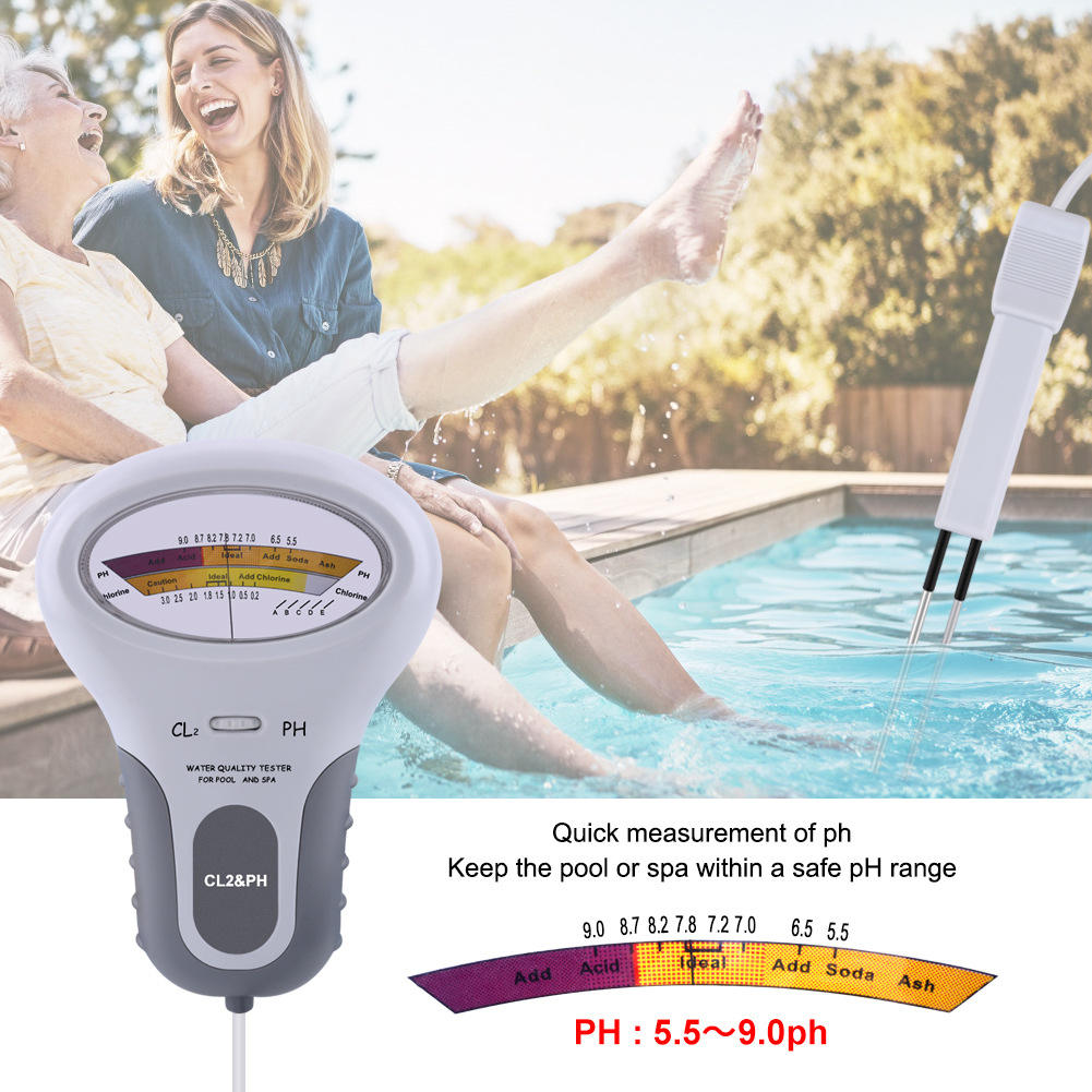 Cl2 PH Detector Pen Portable Electrical Tester for Measuring Water in Swimming Pools